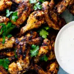 Grilled lemon herb chicken wings