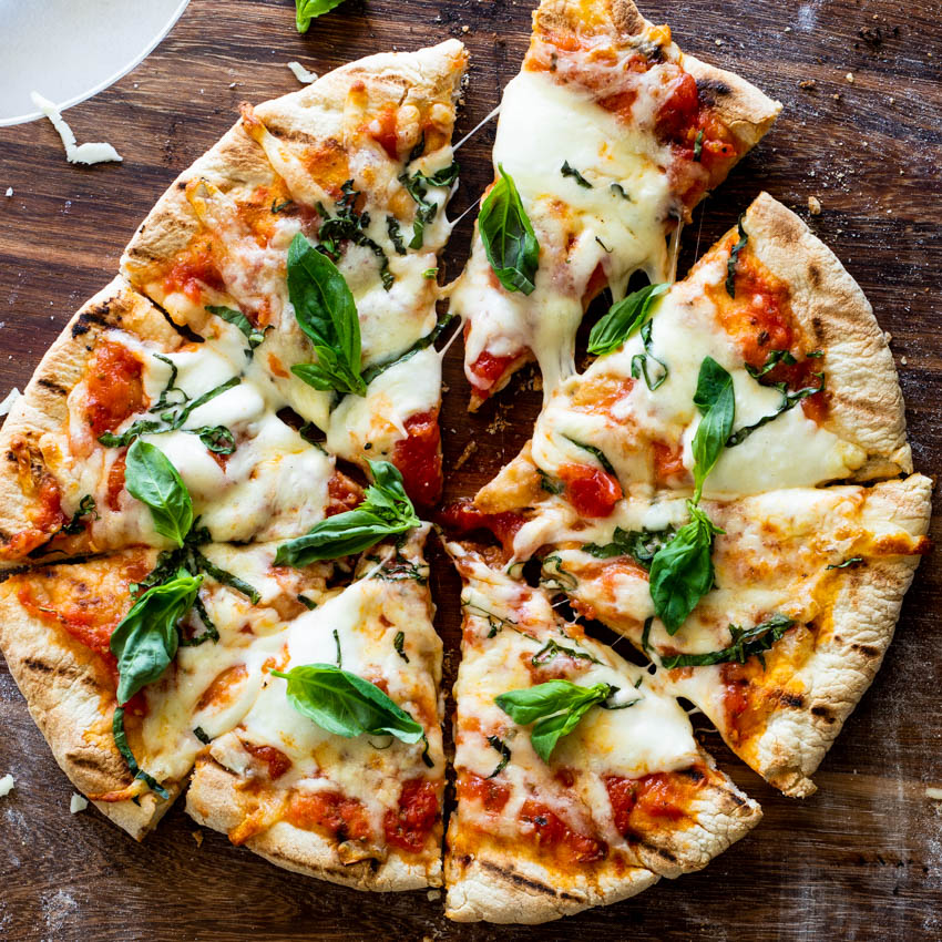 Grilled Pizza Margherita Simply Delicious