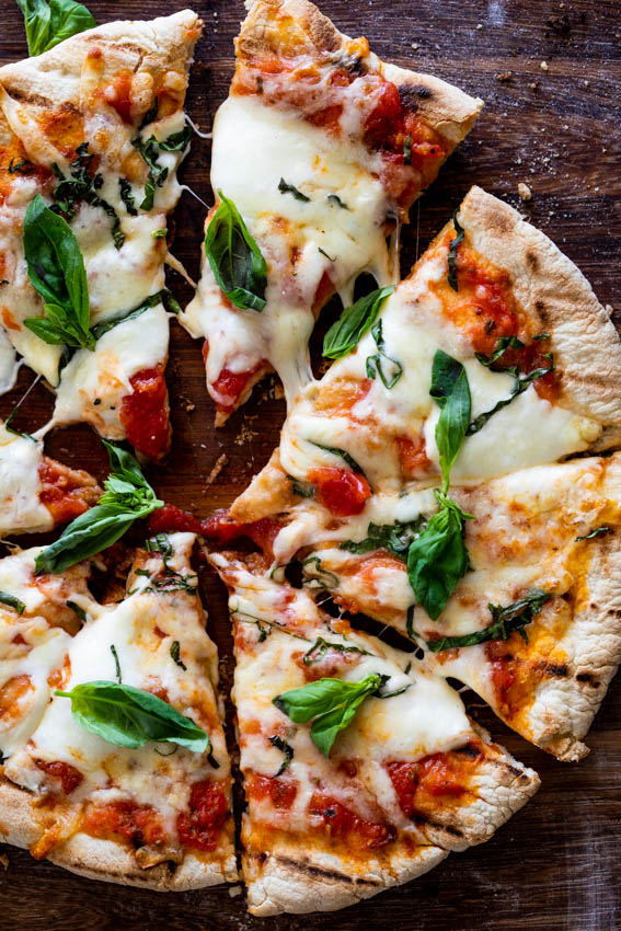 Grilled Pizza Margherita