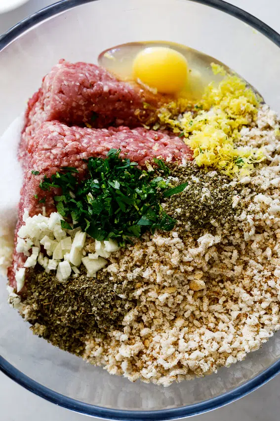 Lamb burger ingredients