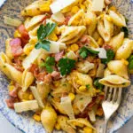 Creamy bacon corn pasta