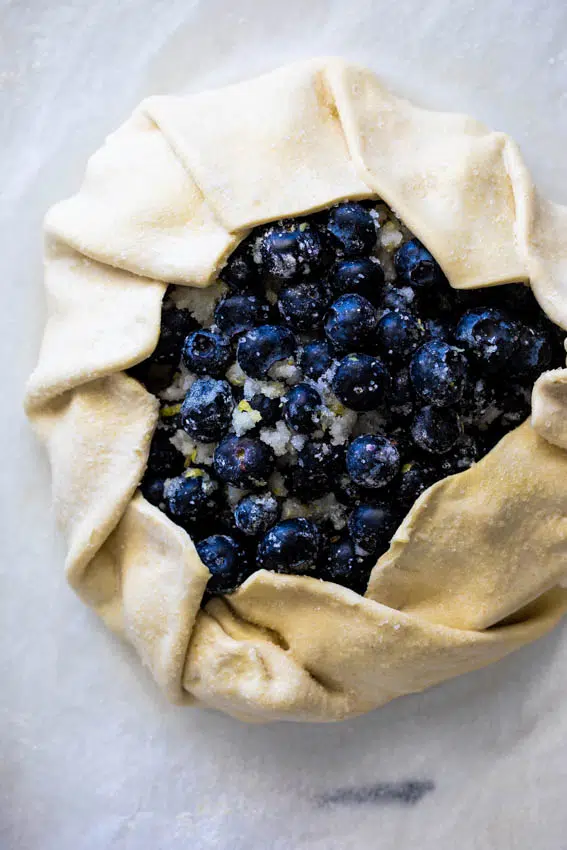 Easy Puff Pastry Blueberry Galette