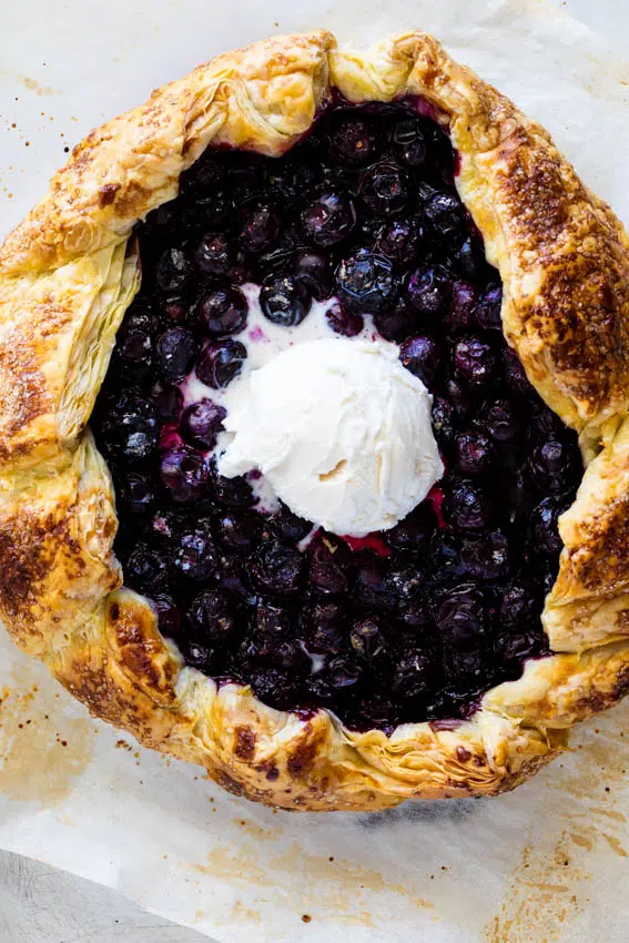 Easy Puff Pastry Blueberry Galette