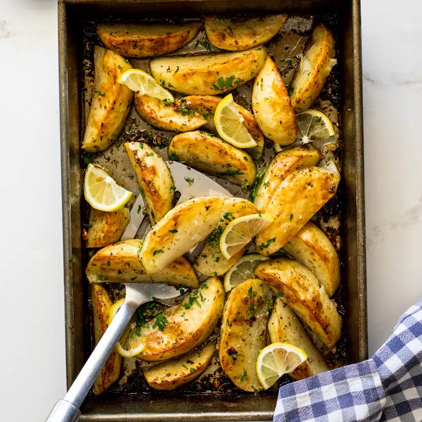 Greek lemon potatoes