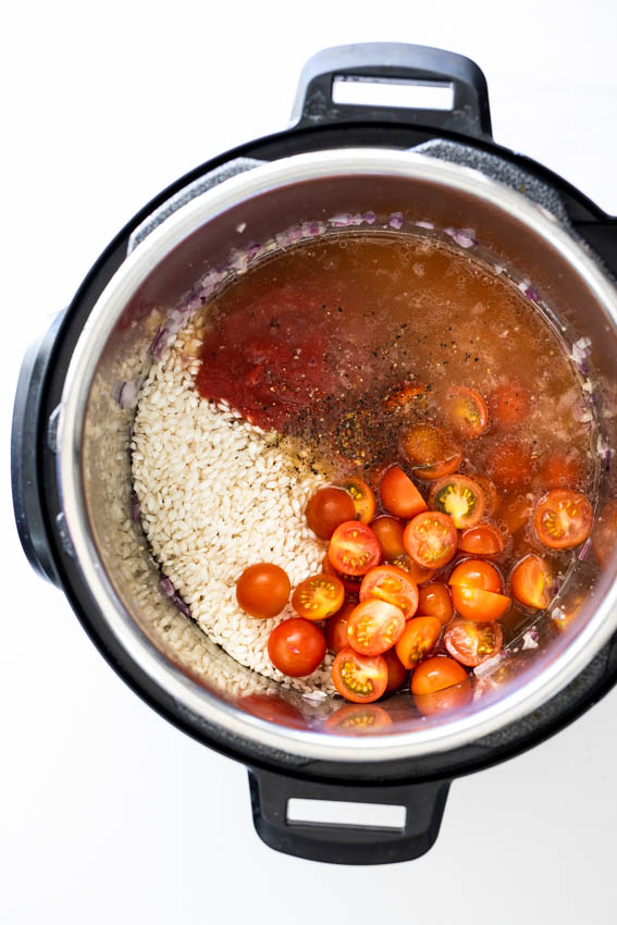 Instant pot tomato risotto