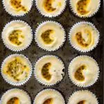 Mini Passion fruit no bake cheesecakes