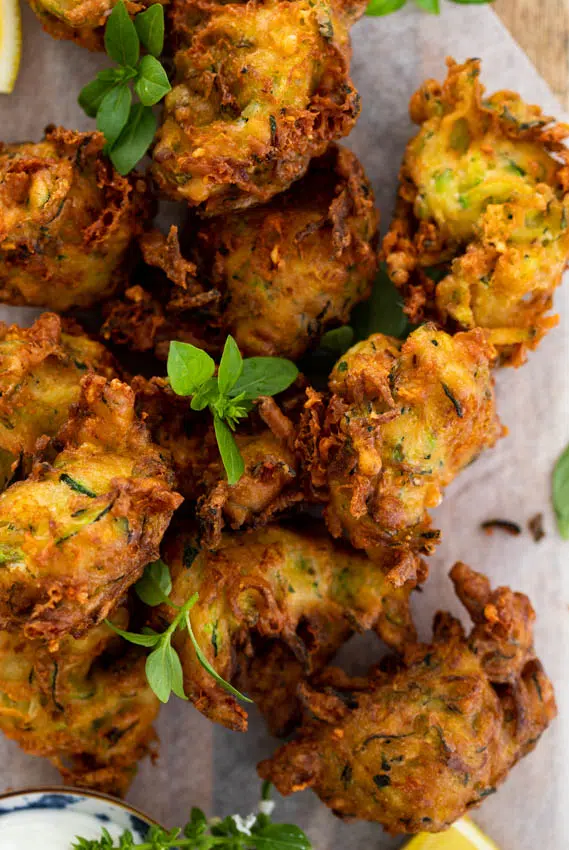 Crispy cheesy zucchini fritters