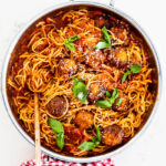 Easy chicken meatballs with pasta