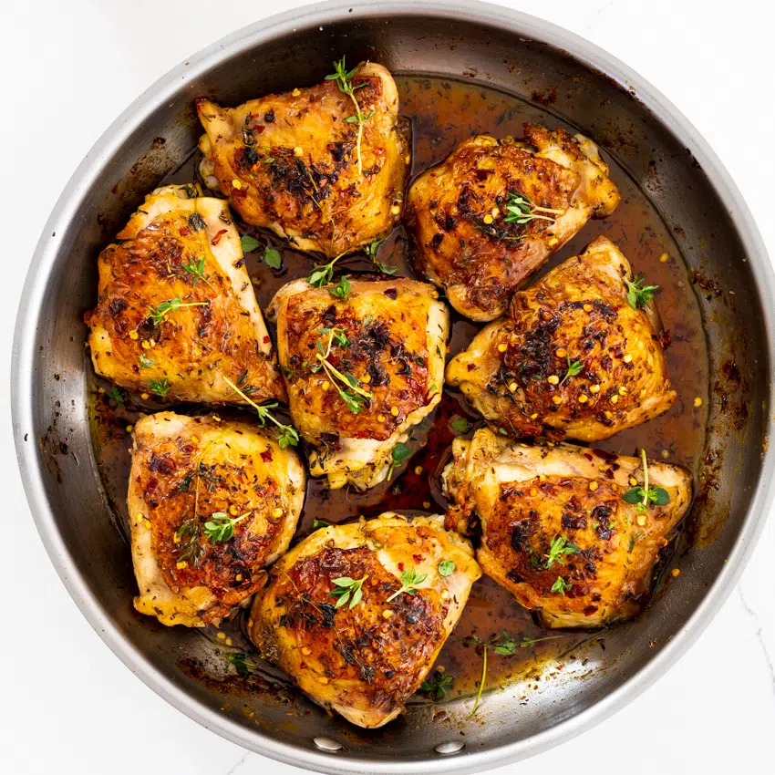 Hot honey chicken thighs