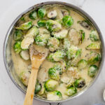Creamy Parmesan Brussels Sprouts