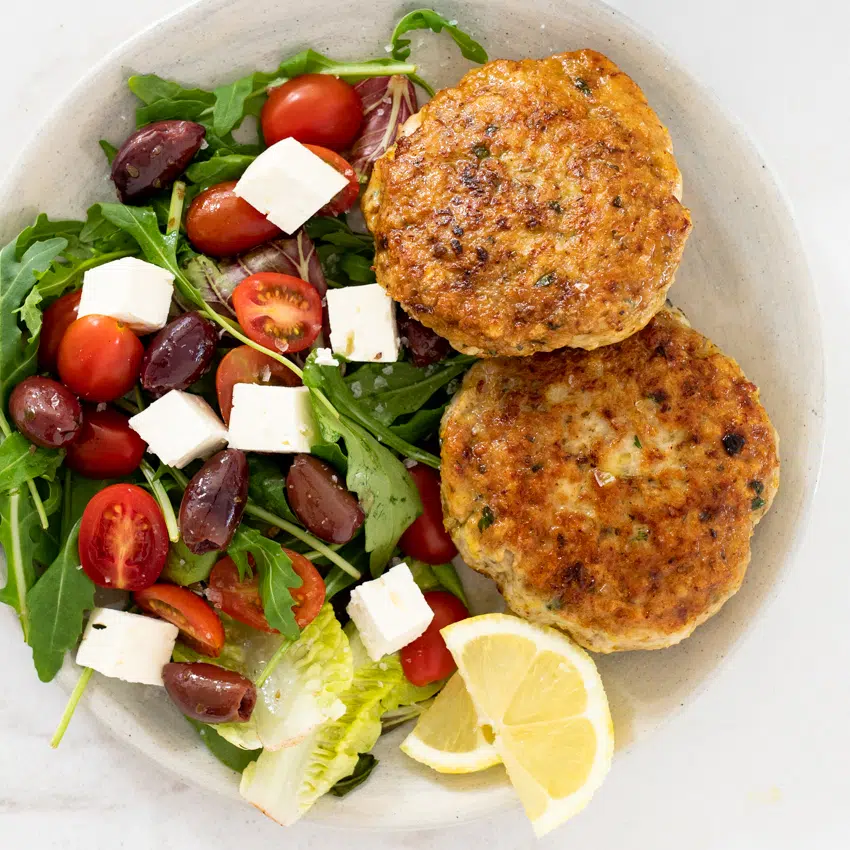 Lemon Parmesan chicken patties