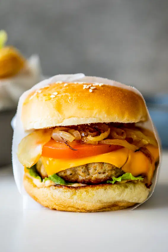 Chicken burgers.