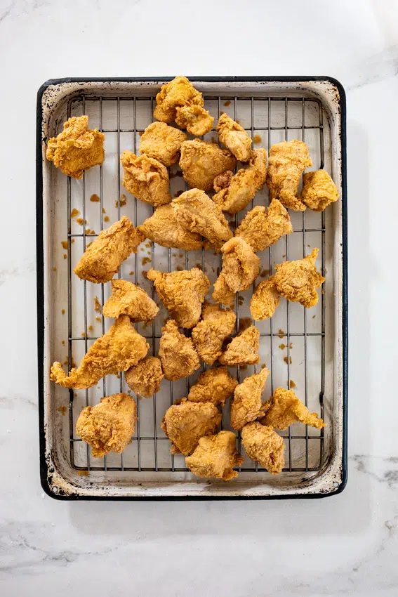 Crispy fried chicken.