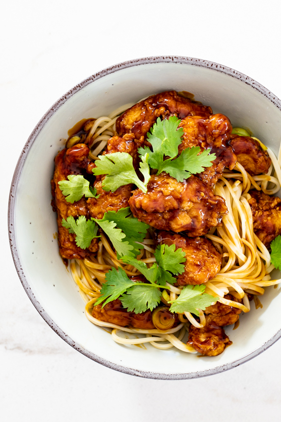 Sticky Honey Soy Chicken and Noodles 