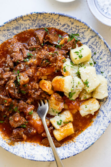 Beef ragu with Parmesan gnocchi
