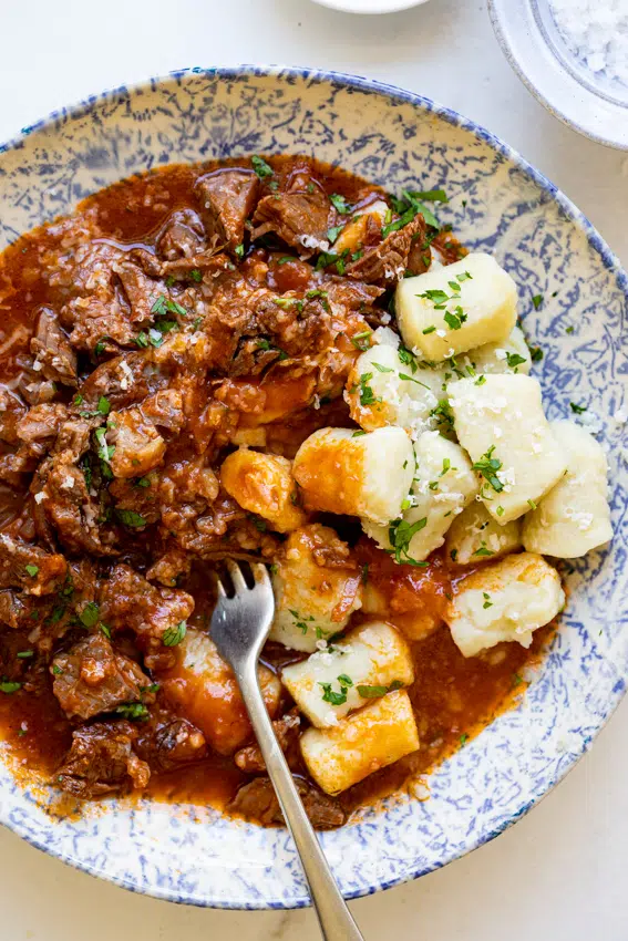 Beef ragu with Parmesan gnocchi 