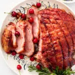 Sticky Cherry Glazed Ham