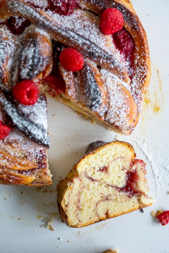 Raspberry braid bread