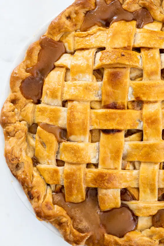 Salted caramel apple pie