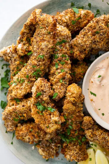 Lemon pepper airfryer chicken strips