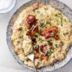 Bacon leek risotto with mascarpone