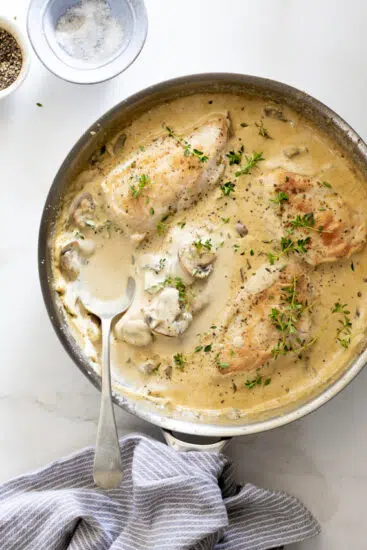 Creamy Mushroom Parmesan Chicken