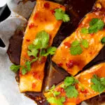Easy sweet chilli oven baked salmon