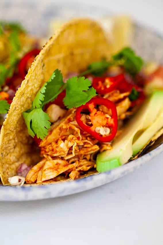 Instant Pot chicken tacos with Pico de Gallo