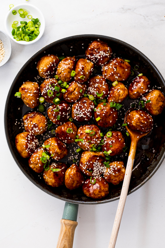 Sticky Teriyaki Chicken Meatballs 