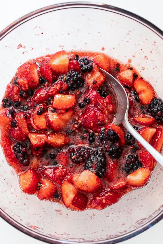 Macerated berries