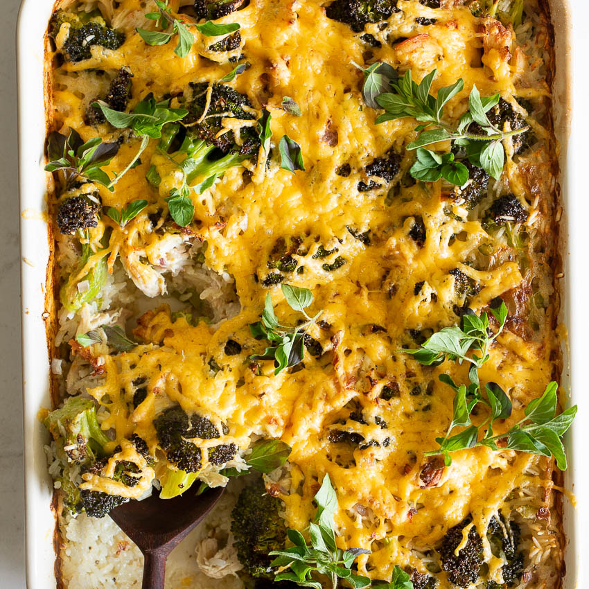 Cheesy Broccoli Chicken and Rice Casserole