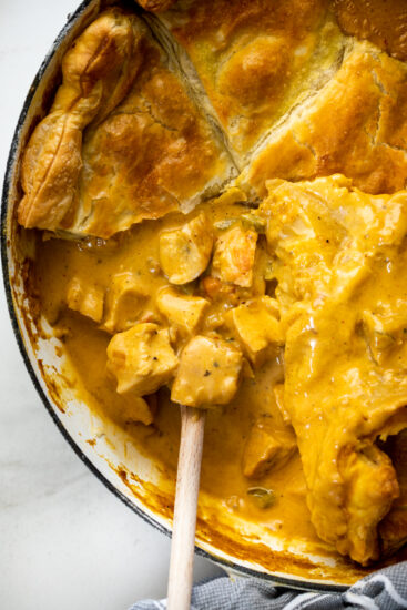 Curried chicken pot pie