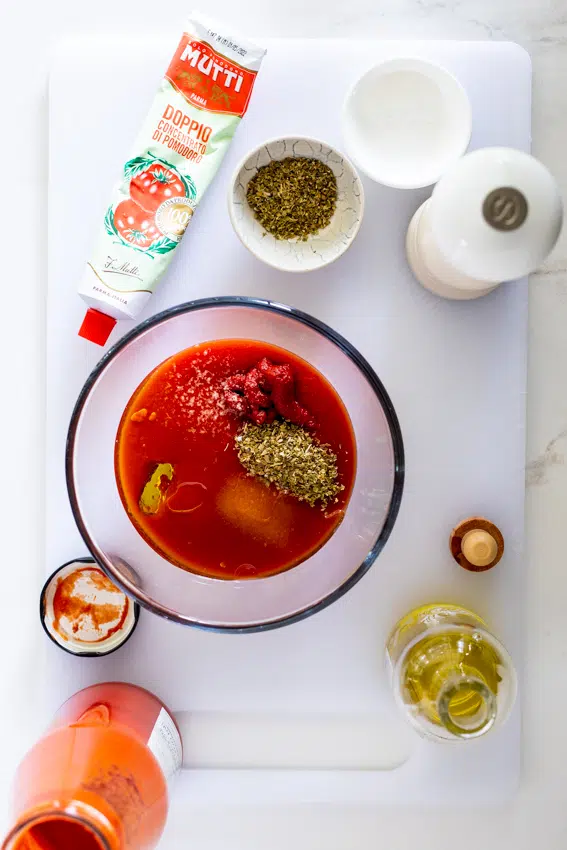 Pizza sauce ingredients