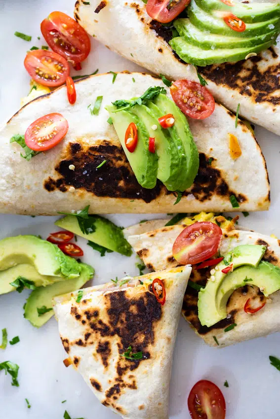 Ham and Cheese Breakfast Quesadillas