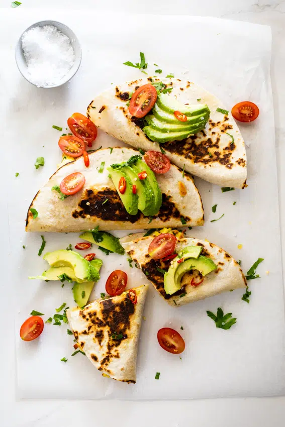 Ham and Cheese Breakfast Quesadillas