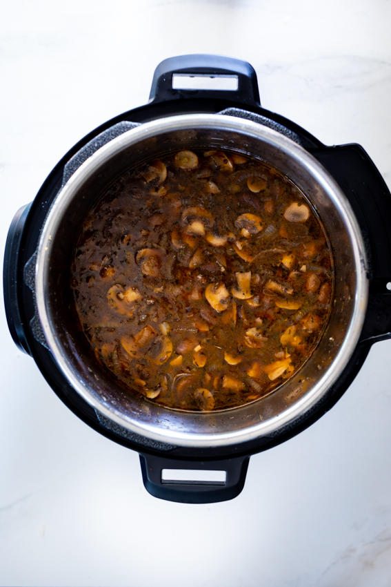Instant Pot Caramelized mushroom onion soup 