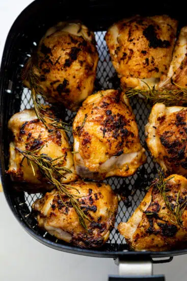 Lemon Rosemary Air fryer chicken thighs