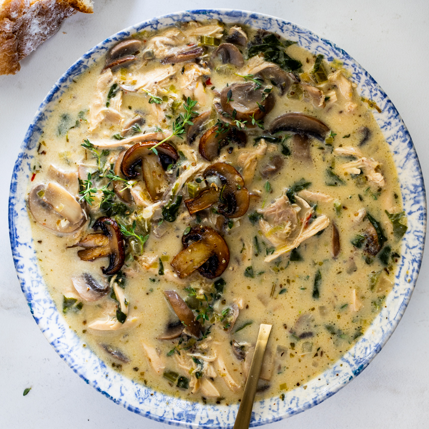 Rotisserie chicken mushroom soup - Simply Delicious
