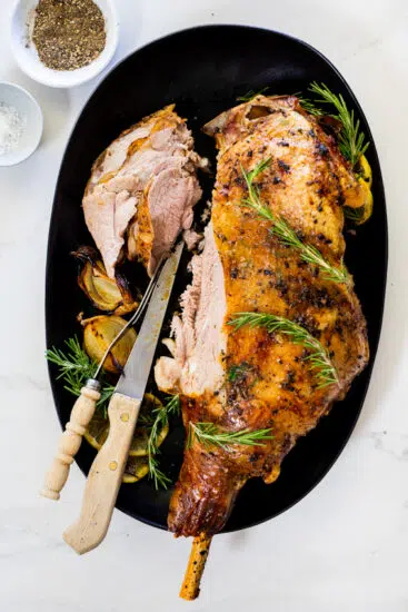Garlic Rosemary Leg of Lamb