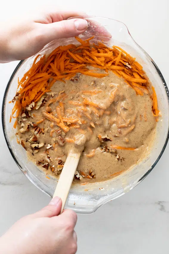 Carrot muffin batter