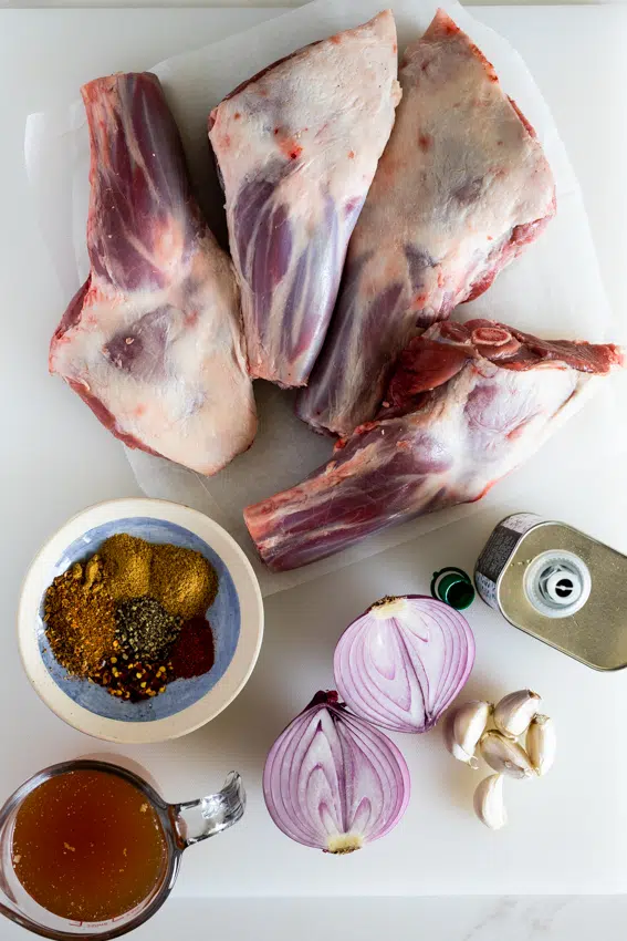 Slow Cooked Shawarma Lamb Shanks