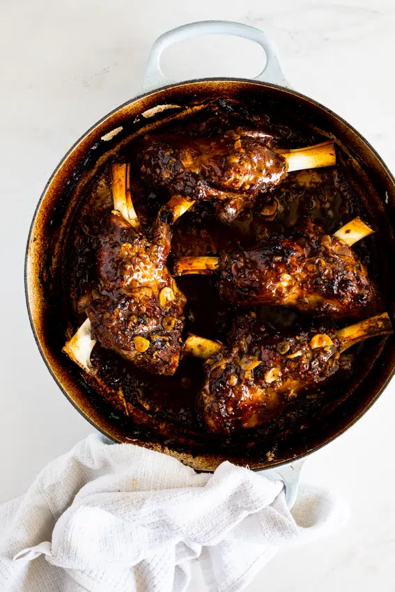 Slow Cooked Shawarma Lamb Shanks