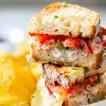Easy tuna sandwich with cheese and tomato