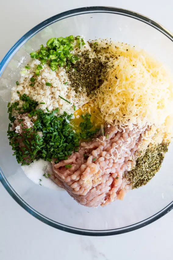 Ingredients for cheesy jalapeño grilled turkey burgers