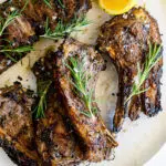 Garlic rosemary grilled lamb chops