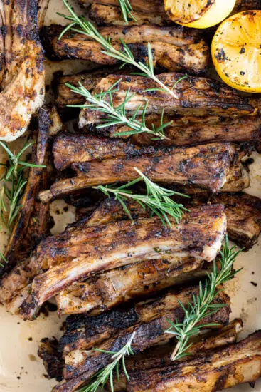 Lemon Herb Grilled Lamb Ribs