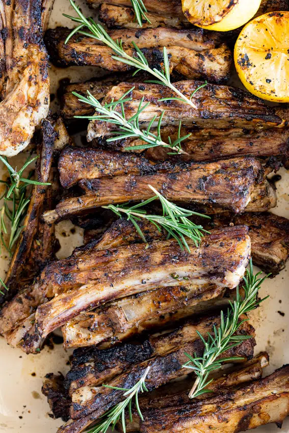 Lemon Herb Grilled Lamb Ribs