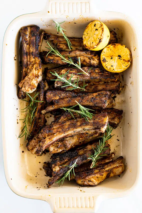 Lemon Herb Grilled Lamb Ribs