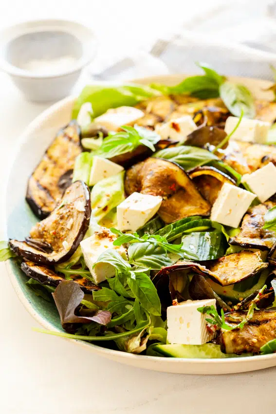 Easy grilled eggplant salad