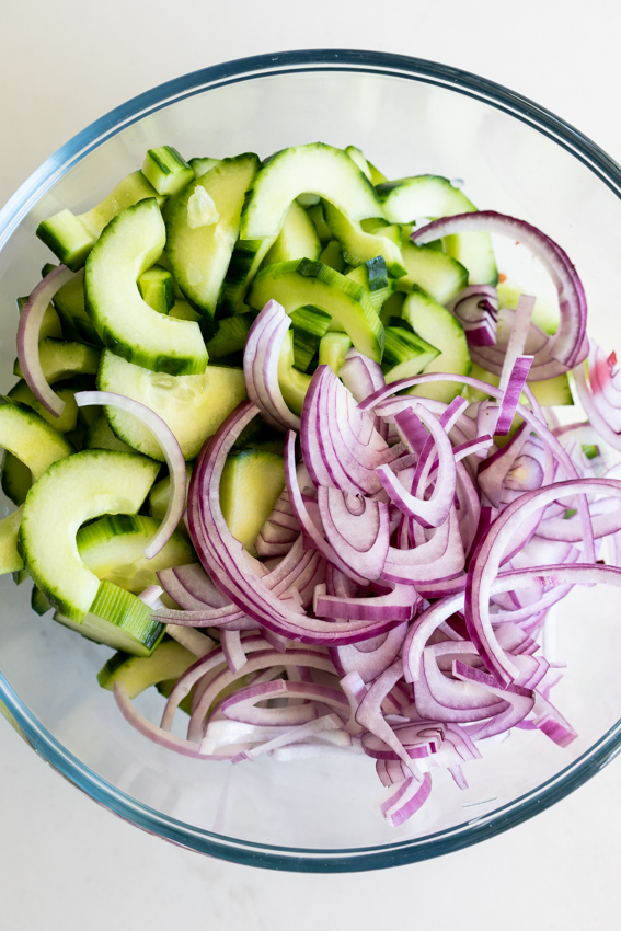 Marinated cucumber salad